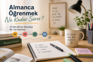 Almanca öğrenmek kaç ay sürer? A1, A2, B1 ve B2 seviyelerinde sizi neler beklediğini ve Almancada daha hızlı ilerlemek için neler yapabileceğinizi keşfedin.
